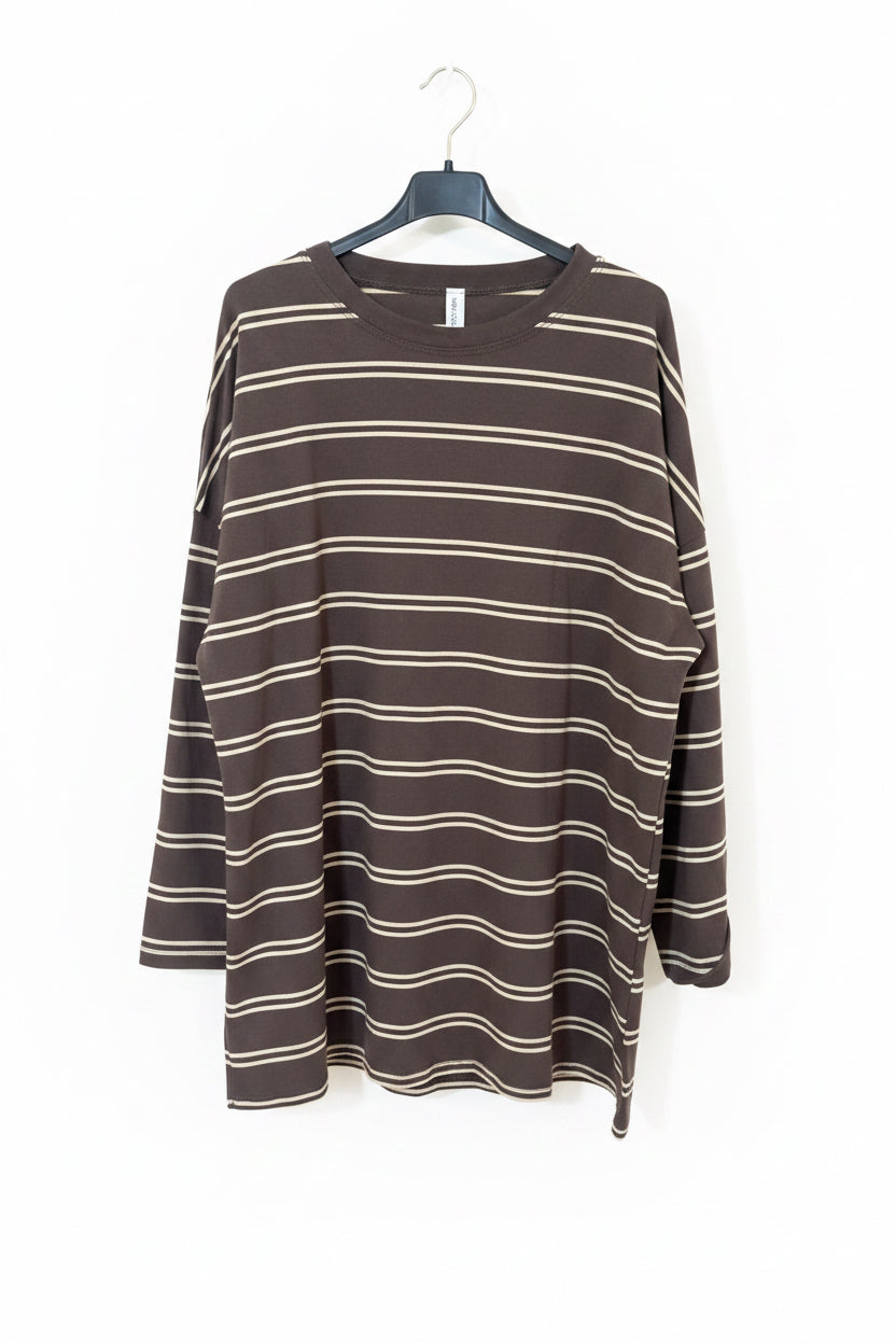 Oversized Striped Cotton T-Shirt