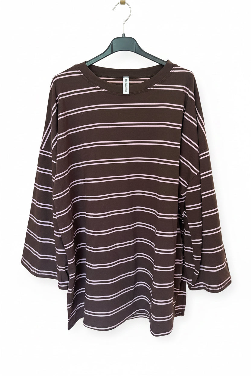 Oversized Striped Cotton T-Shirt