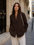 Tailored Collarless Blazer