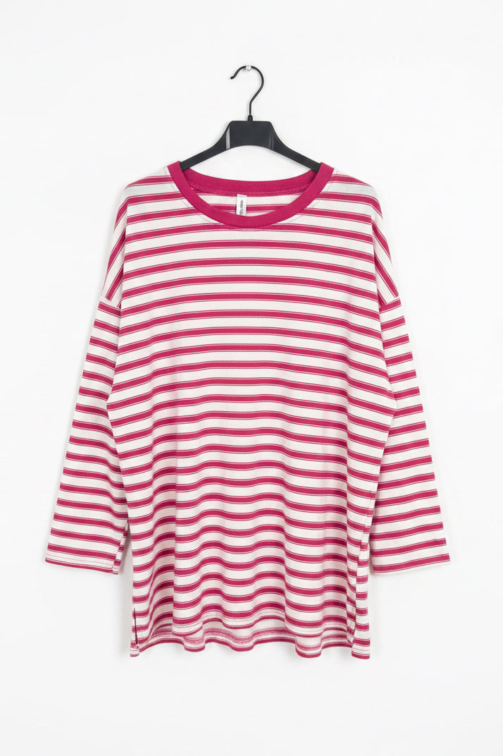 Oversized Striped Cotton T-Shirt