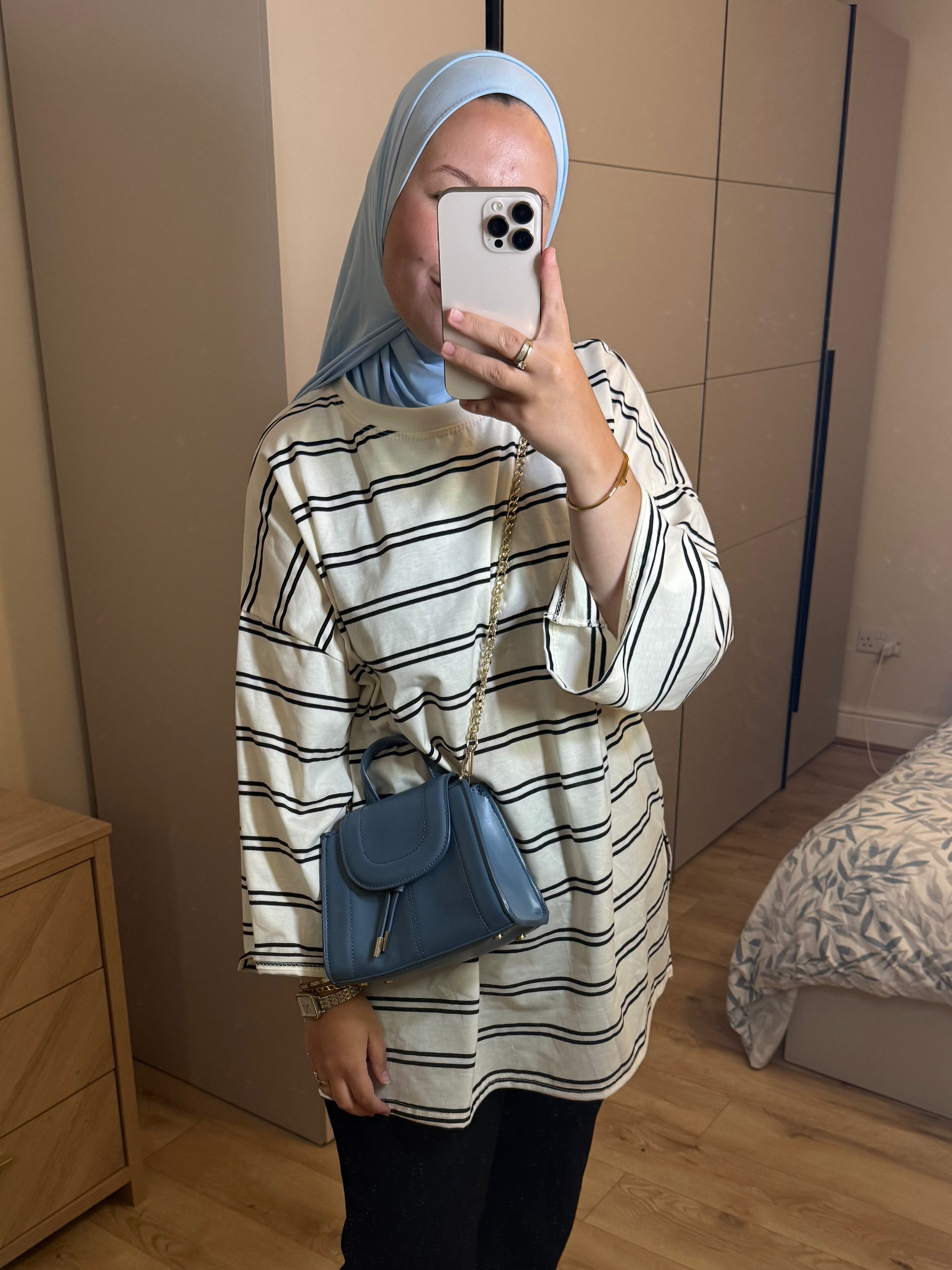 Oversized Striped Cotton T-Shirt
